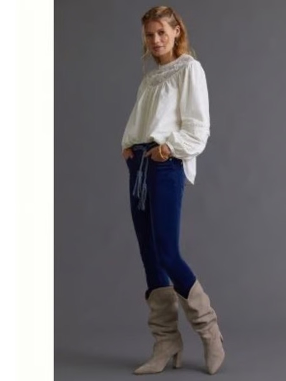 Anthropologie Pilcro blue corduroy skinny pants 28, great condition